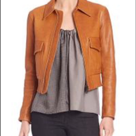 Helmut Lang Cognac Leather Bomber Jacket - Picture 2 of 7